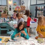 busy art room kids