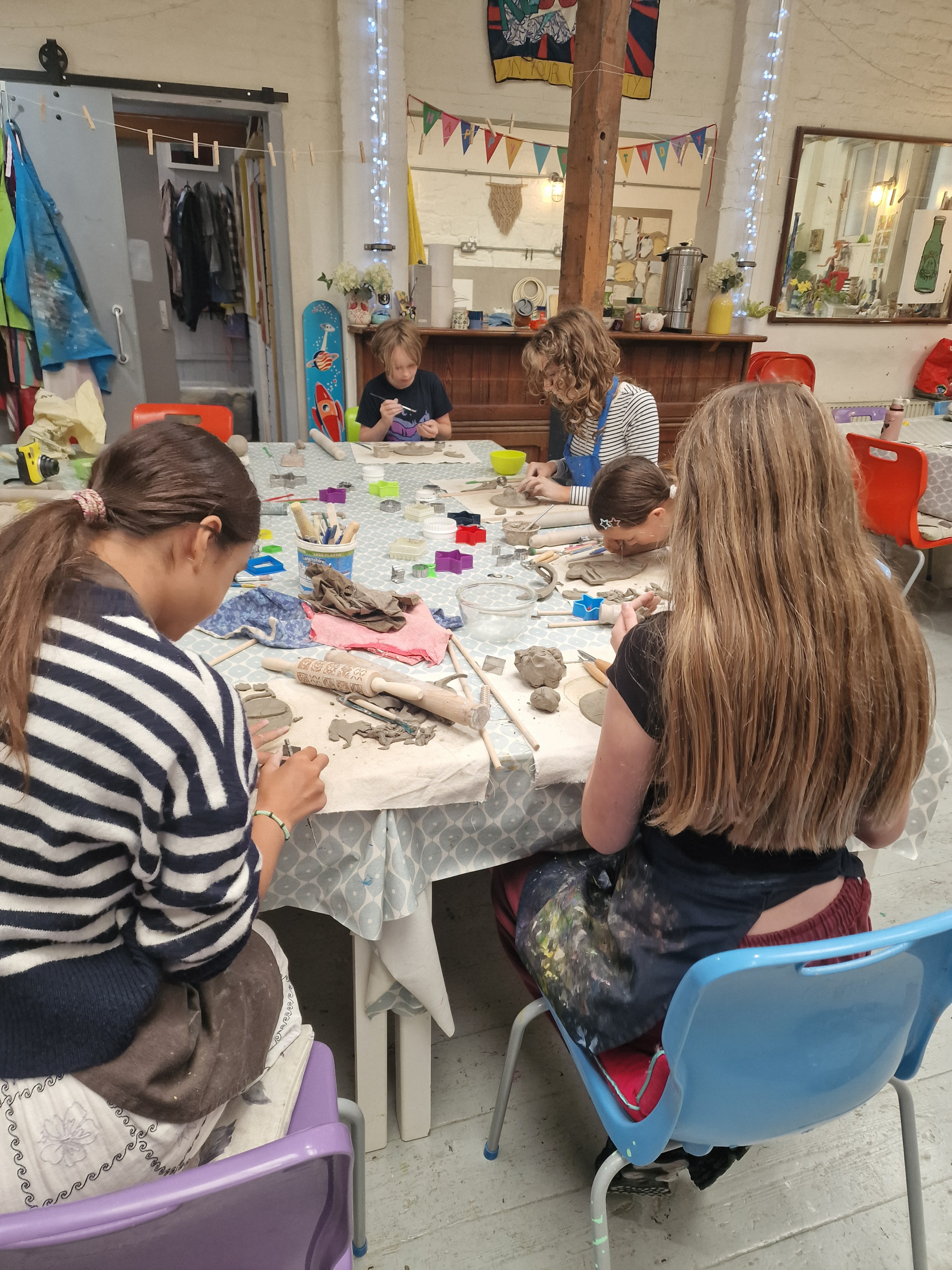 unschool art clay faces session 2